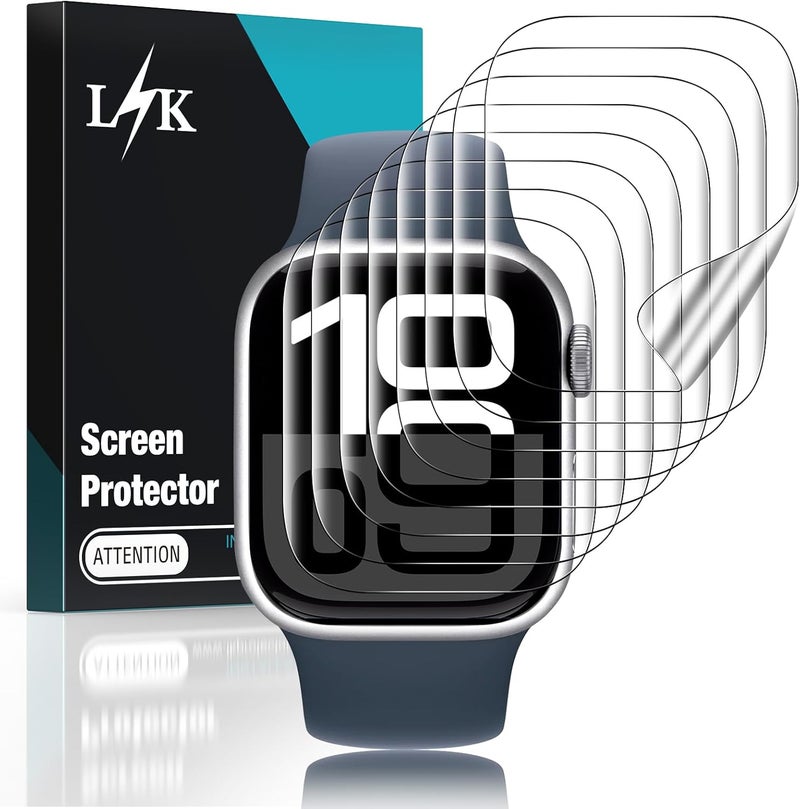 LK LϟK 8 Pack for Apple Watch Series 11/10 Screen Protector 46mm- Self-Healing TPU Screen Protector, Anti Scratch 0 Bubble, HD Touch Sensitive, Upgrade Flexible Film for iWatch S11/10 46mm - Image 1